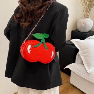 PU Patent Leather Cherries Shoulder Crossbody Bag (NEW & SO CUTE!)